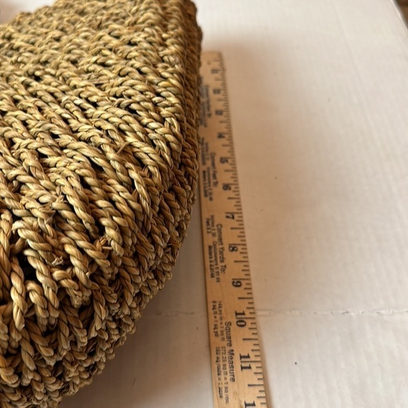 San Diego hat company sea grass tote with beaded handles - Picture 10 of 11